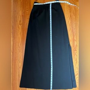 Vintage Woolf Brothers Dalton A-line Black Skirt With Slit On The Side